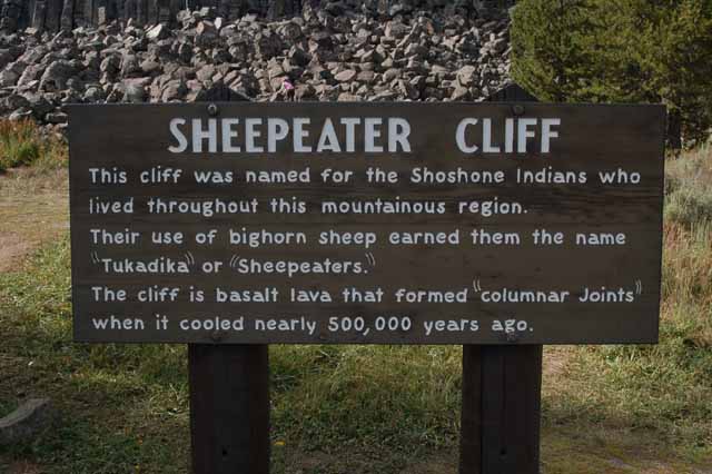 explanation of sheepeater cliffs